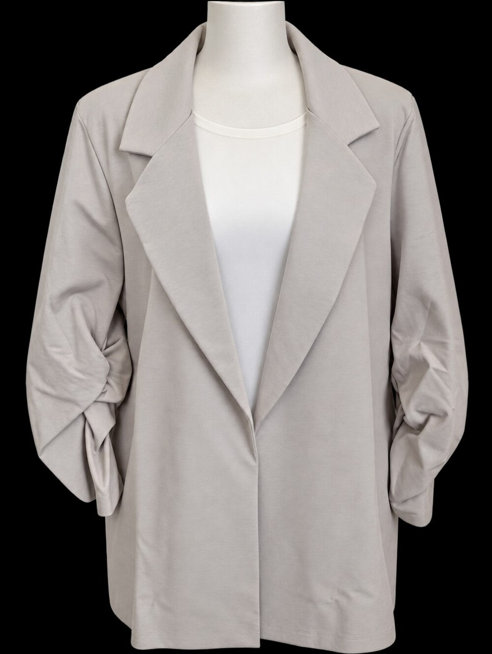 Light Sand Women's Open Front Blazer Jacket